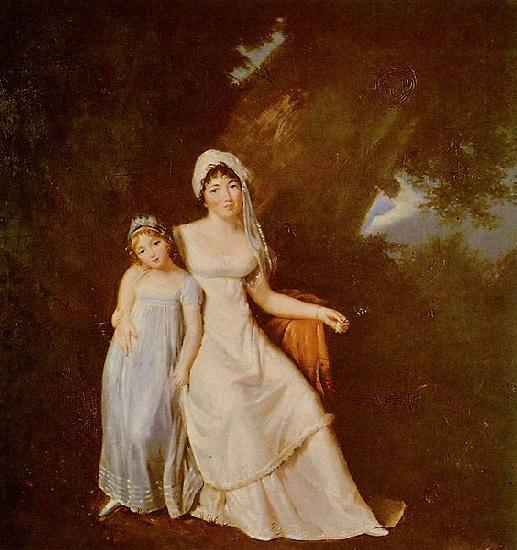 Marguerite Gerard Mme de Stael et sa fille Germany oil painting art